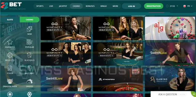 Spiele im 22bet casino online 