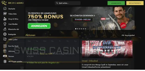 Boni im Rich Casino online